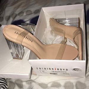 Transparent fashion nova heels